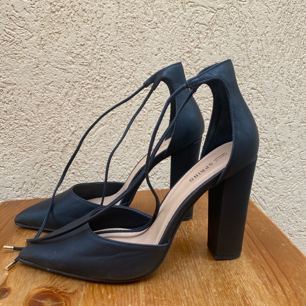 Black Block Heels